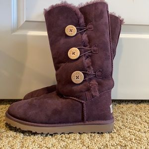 Ugg purple Bailey button boots